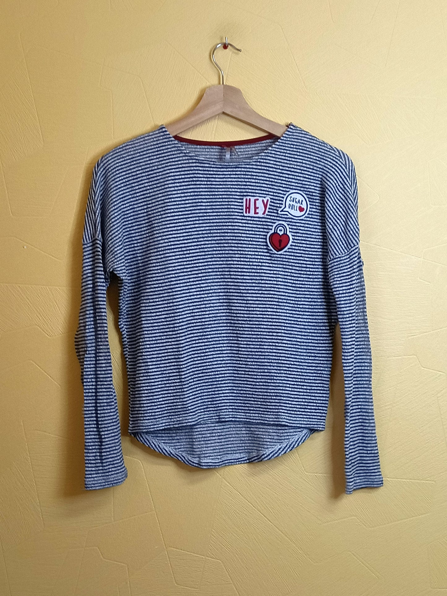 Pull Orchestra rayé gris avec broderie Taille 12 Ans