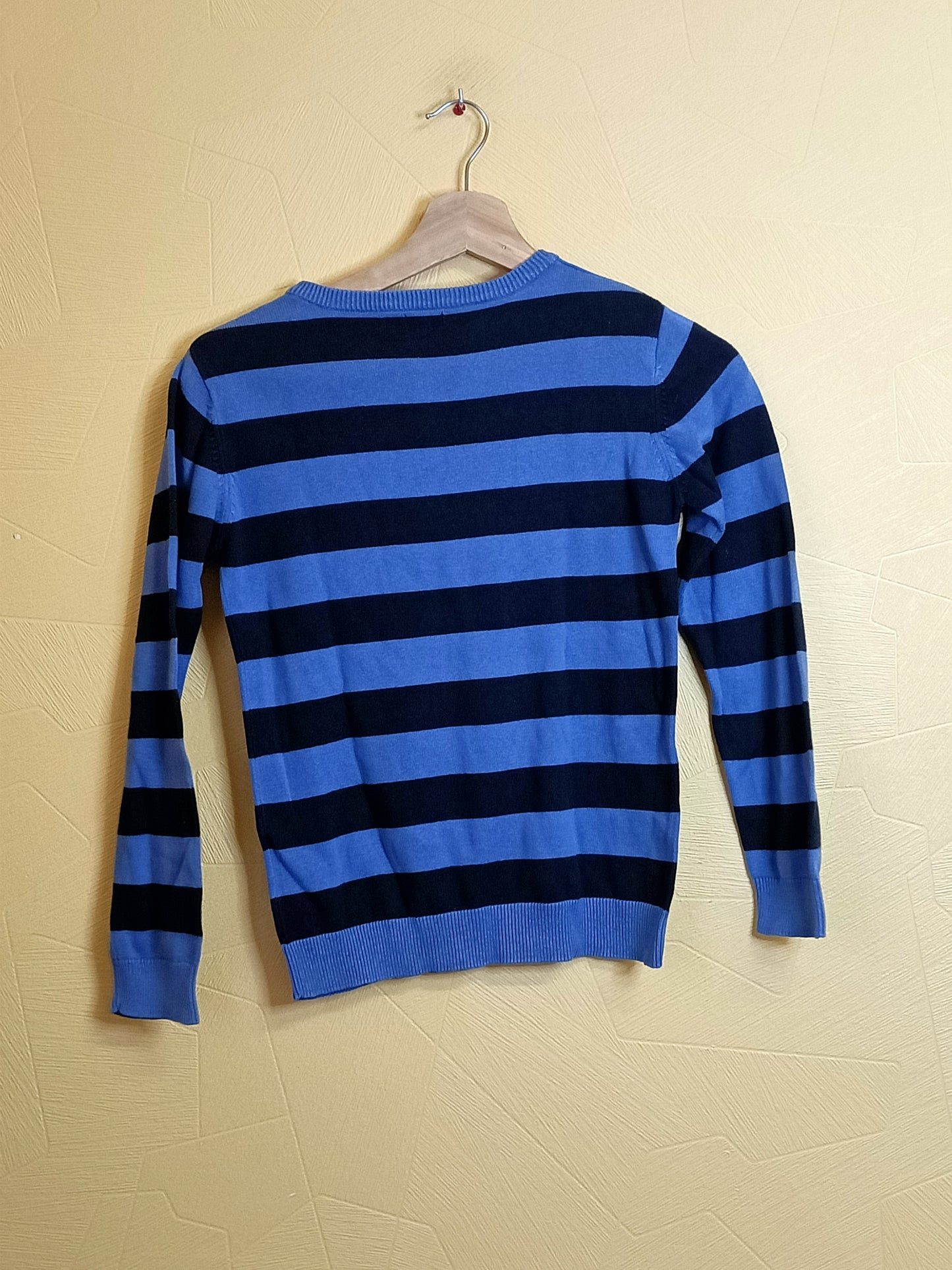 Pull Kiabi rayé bleu marine et bleu Taille 10 Ans