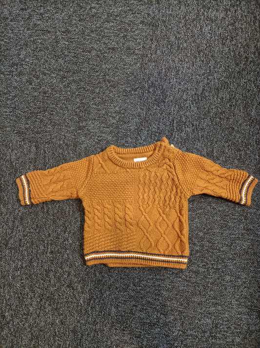 Pull Tape à l'Œil marron Taille 3 Mois