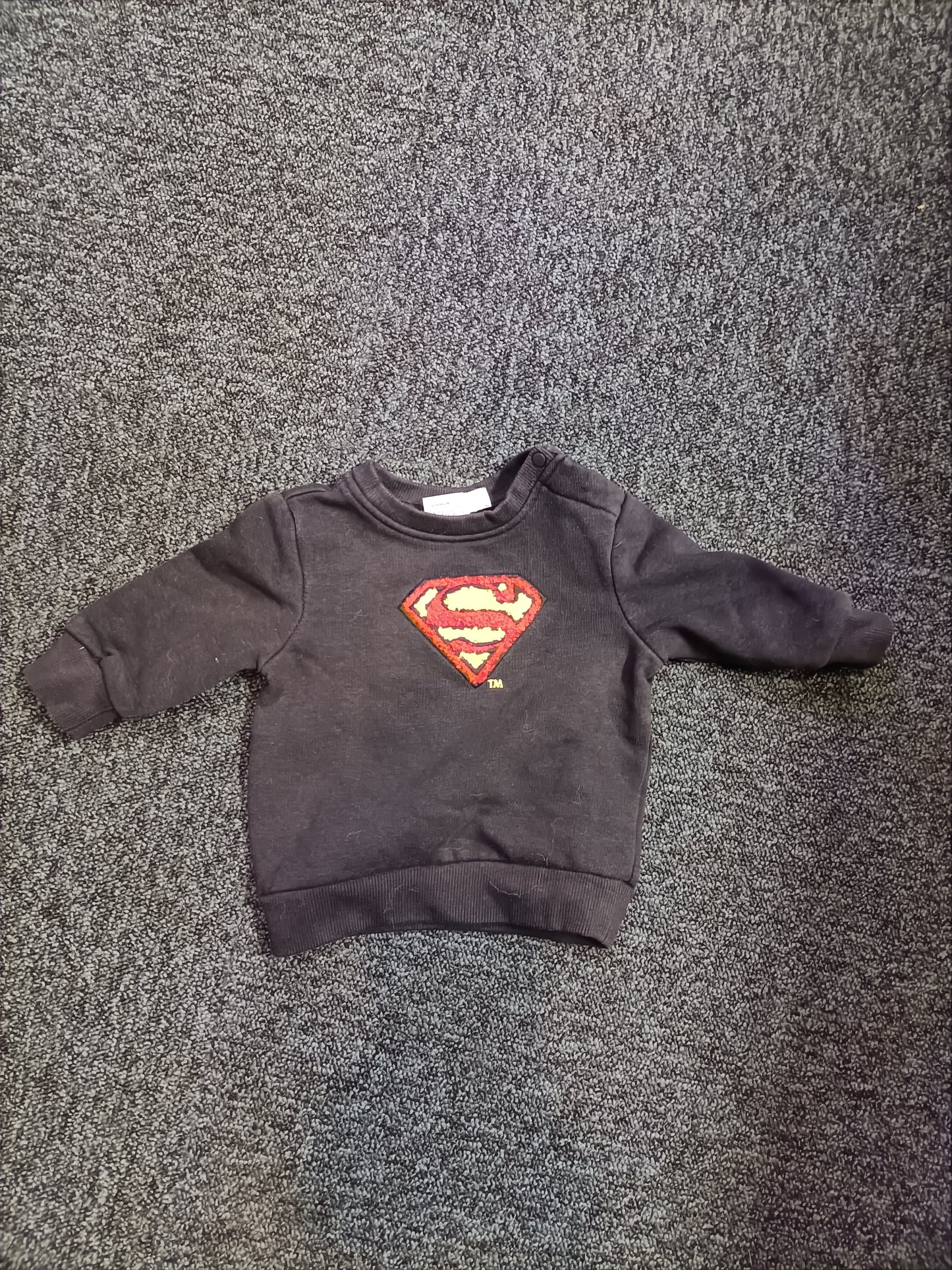 Sweat Superman bleu marine Taille 3 Mois