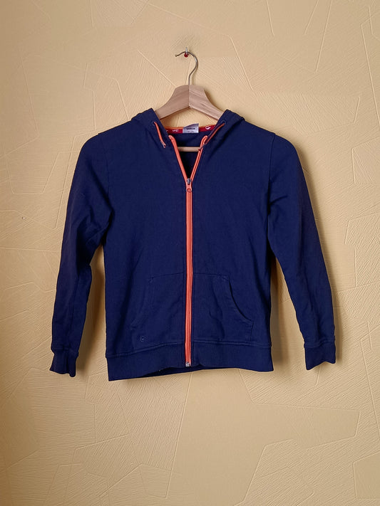 Sweat zippé à capuche UP 2 Glide bleu marine Taille 10 Ans