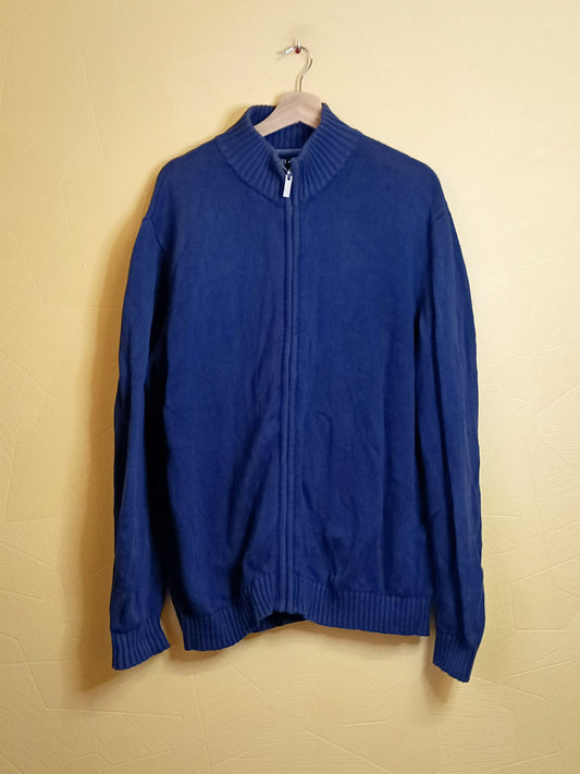 Pull zippé Tex bleu marine Taille XXL