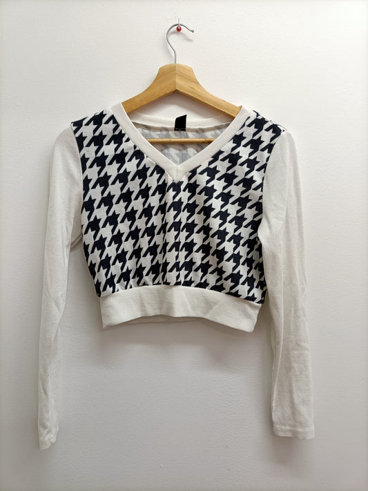 Pull court Shein noir et blanc Taille S