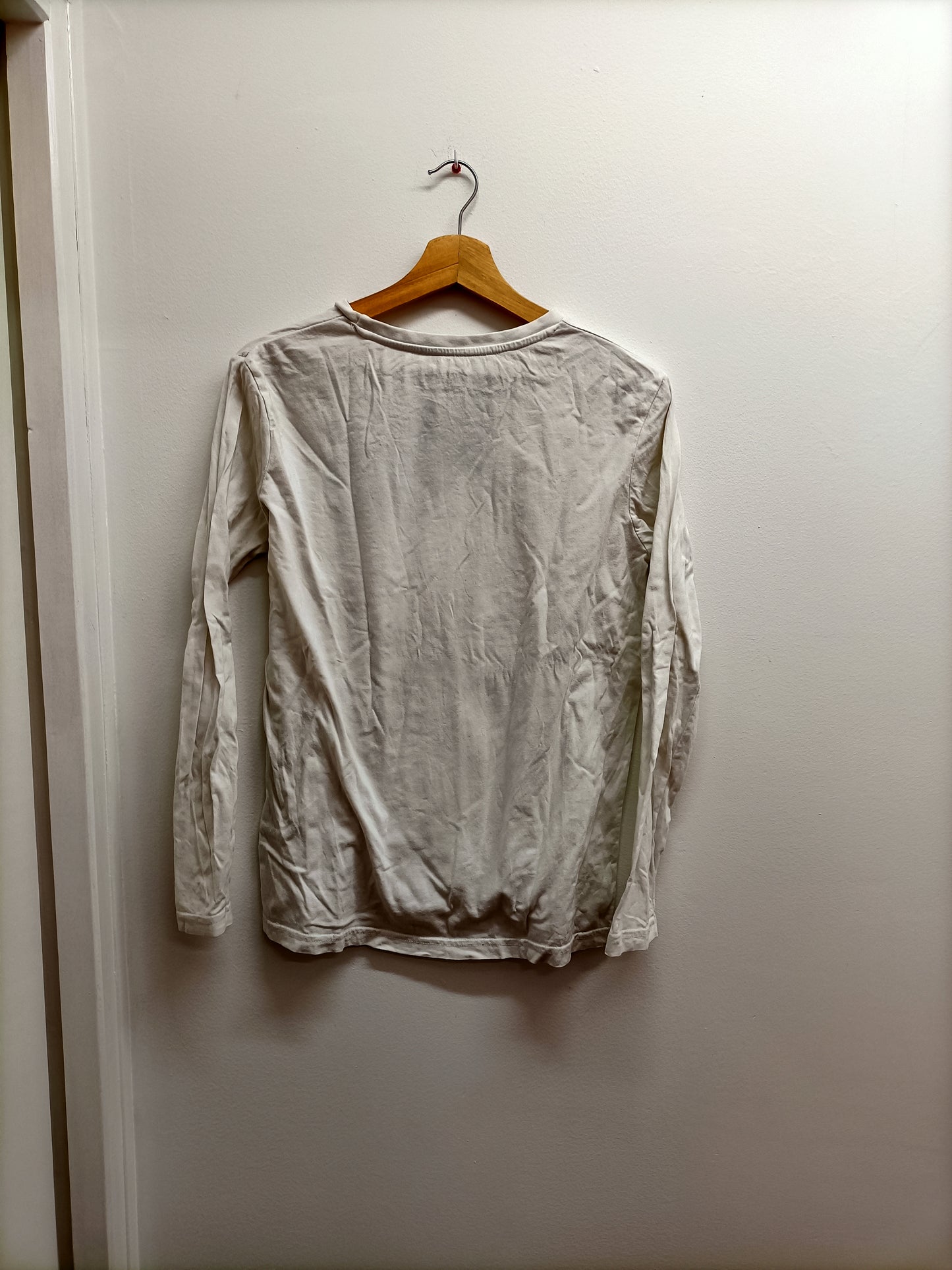 T-shirt manches longues Kiabi blanc avec impression Taille 14 Ans