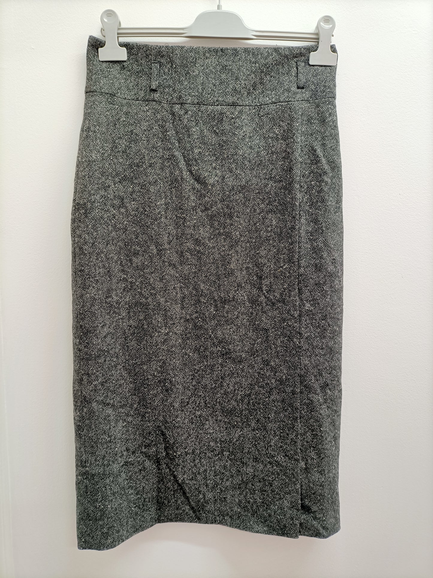 Jupe mi-longue un 1 deux 2 trois 3 grise chinée Taille 38