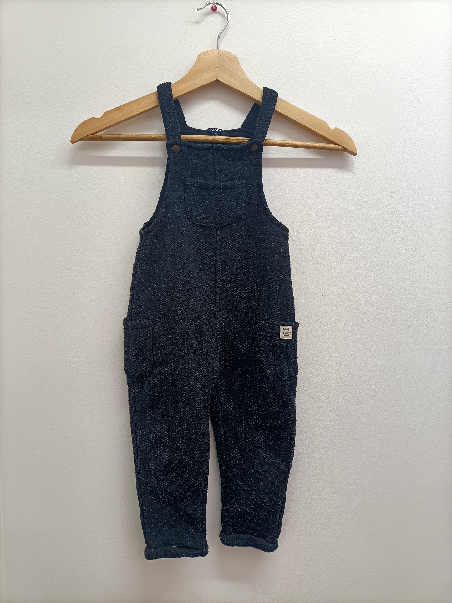 Salopette doublée Kiabi noire chinée Taille 36 Mois