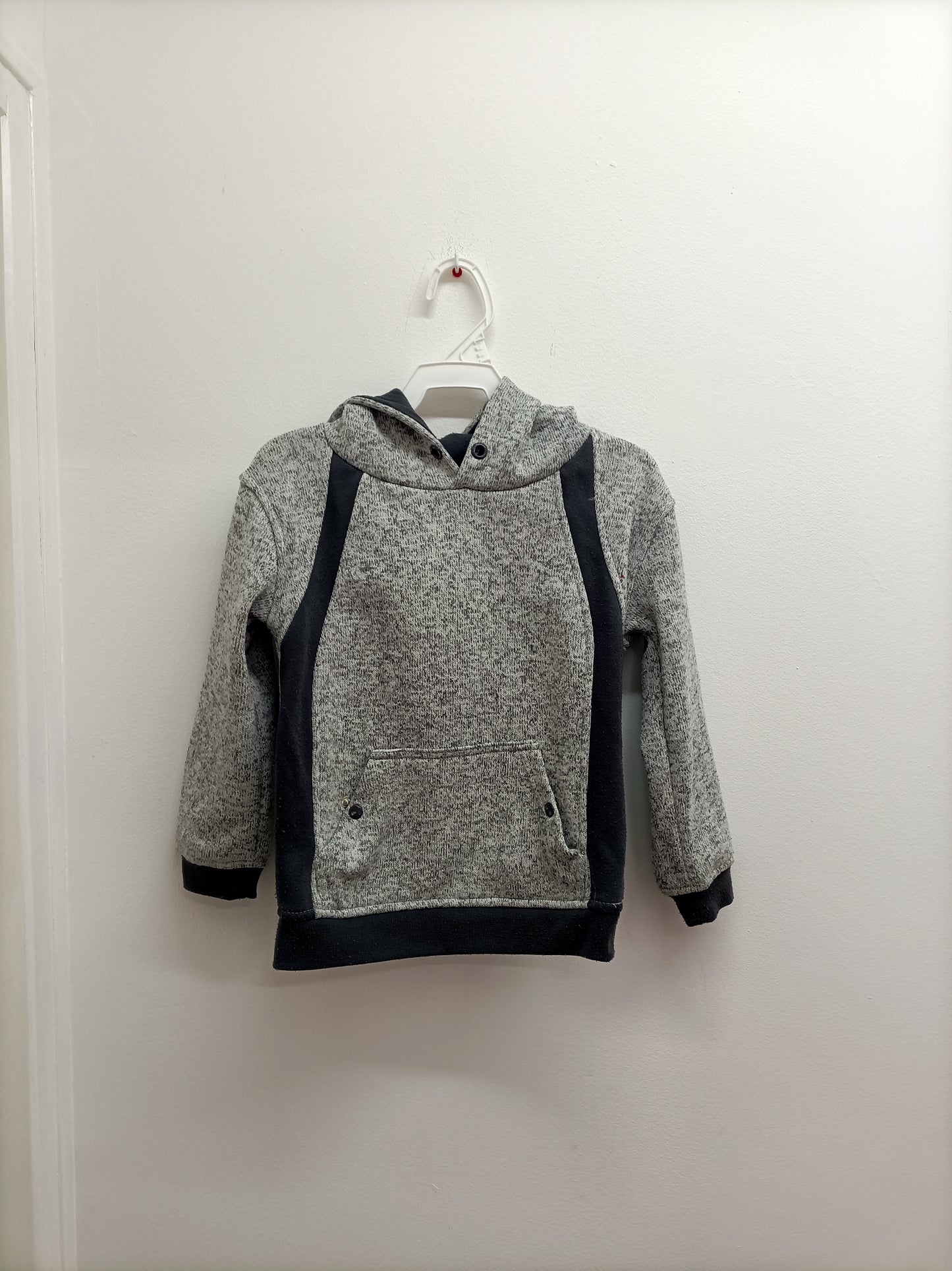 Sweat à capuche Kiabi gris chiné Taille 6 Ans