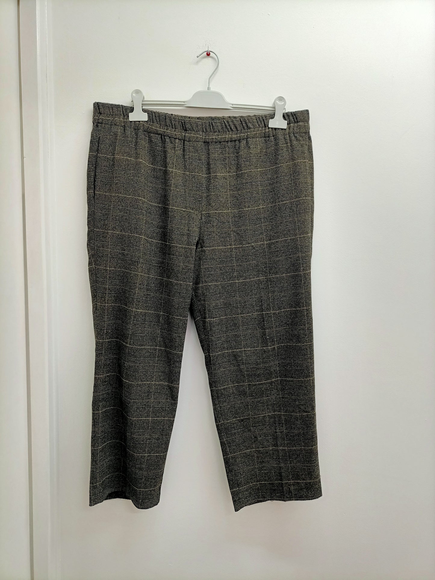 Pantalon Ulla Popken marron à carreaux Taille 50