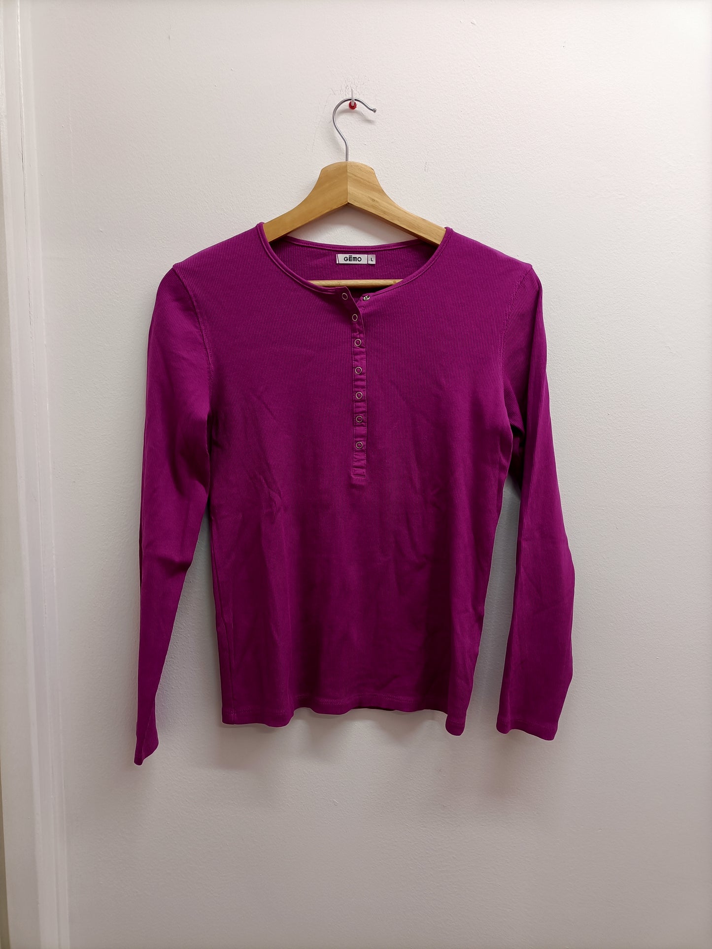 T-shirt manches longues Gémo fuchsia Taille L