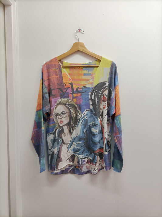 Pull fin fantaisie Taille L
