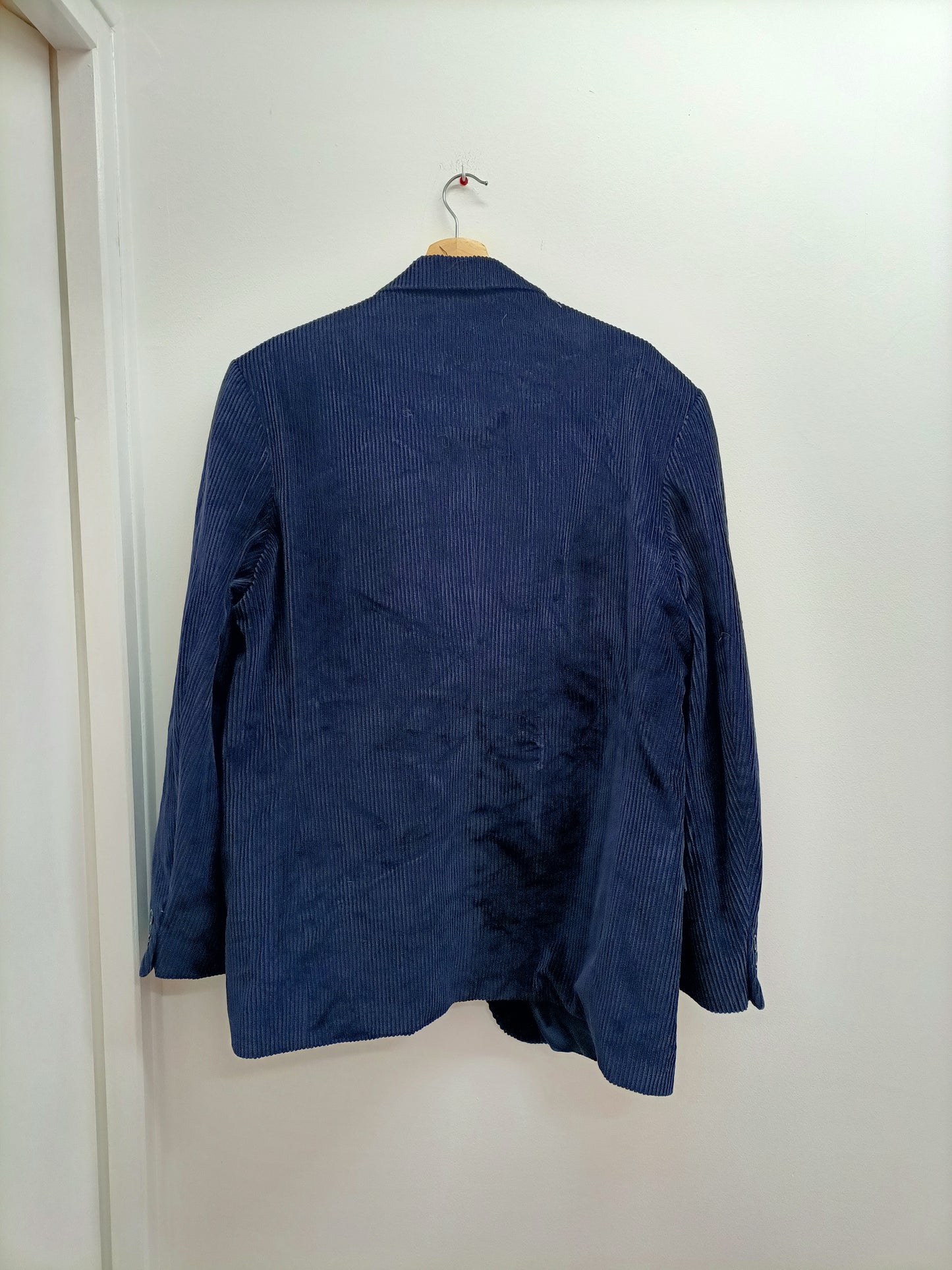 Veste en velours côtelé Cosserat bleue marine Taille 58