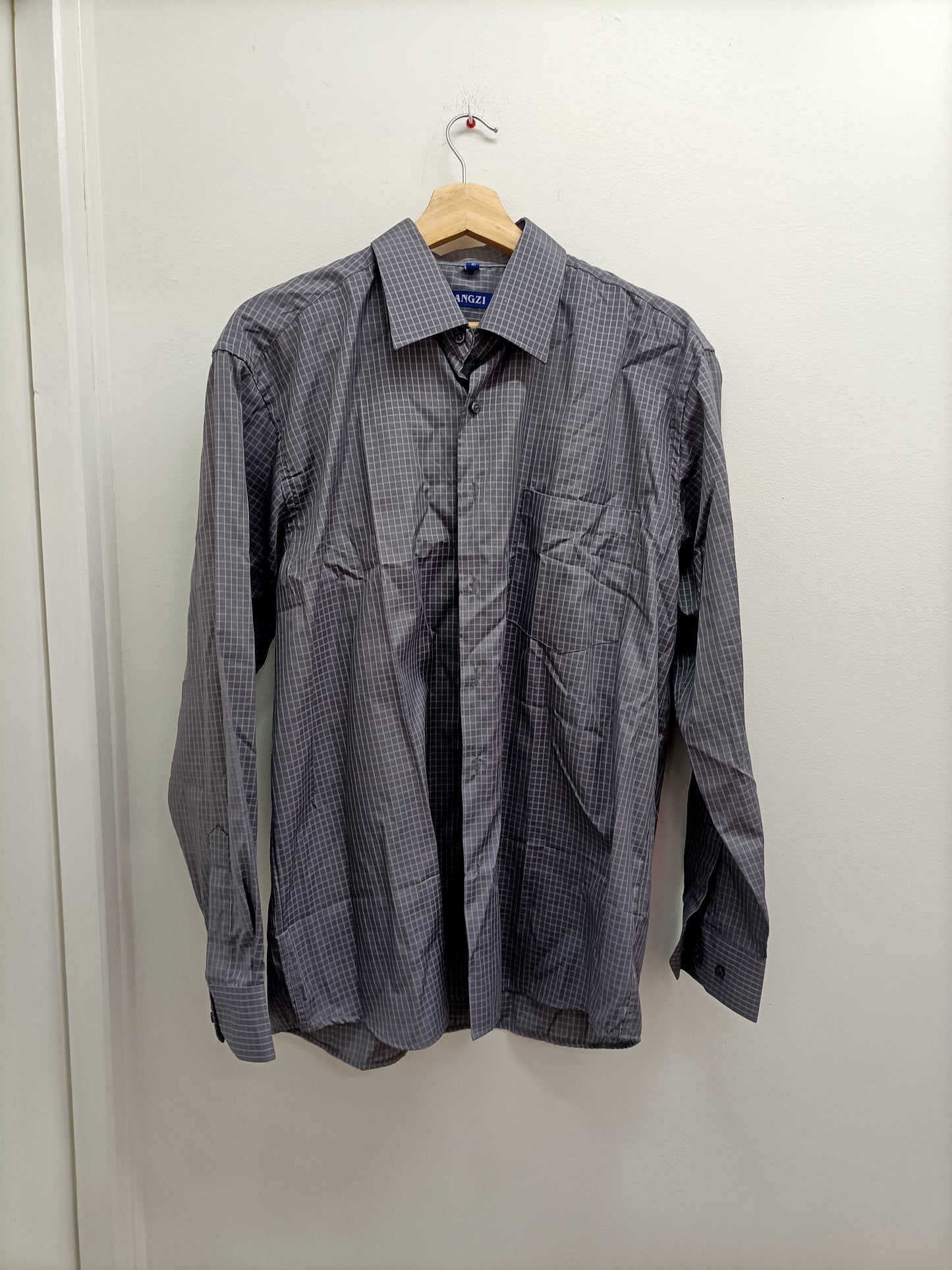Chemise Langzi grise à carreaux Taille L