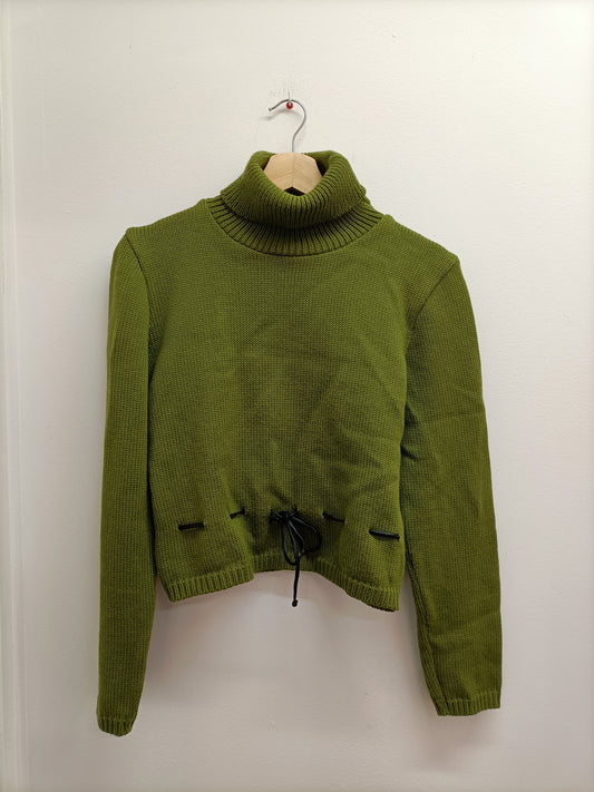 Pull avec col La Fée Maraboutée vert Taille M