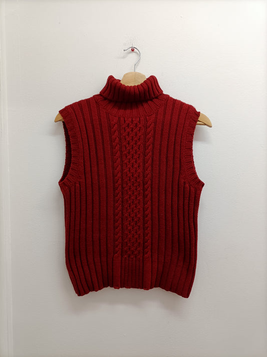 Pull sans manches avec col en maille 1.2.3 rouille Taille 38/40