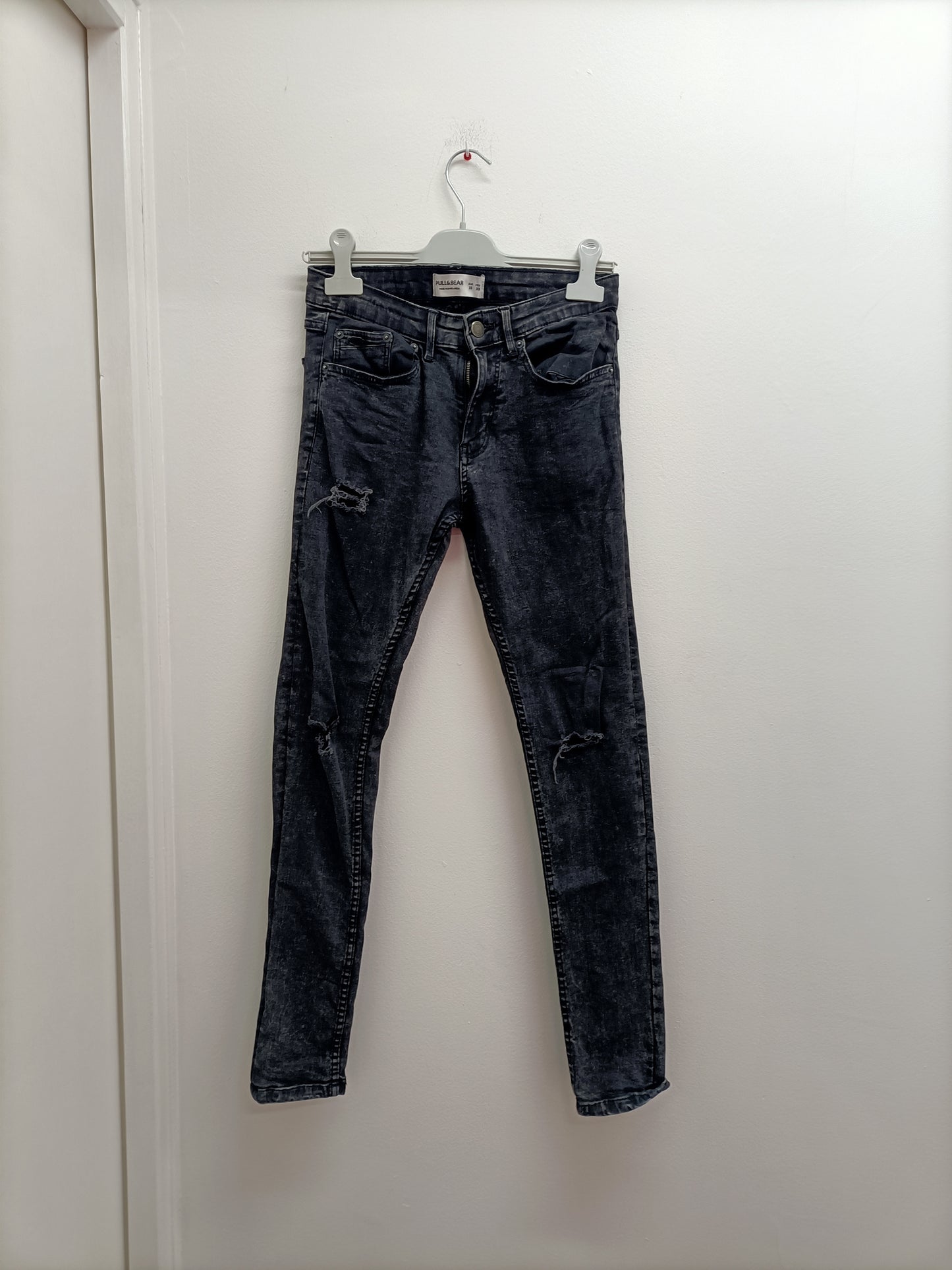 Jeans Pull & Bear super skinny fit noir délavé Taille 38