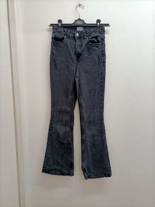 Jeans Kiabi flare noir délavé Taille 34