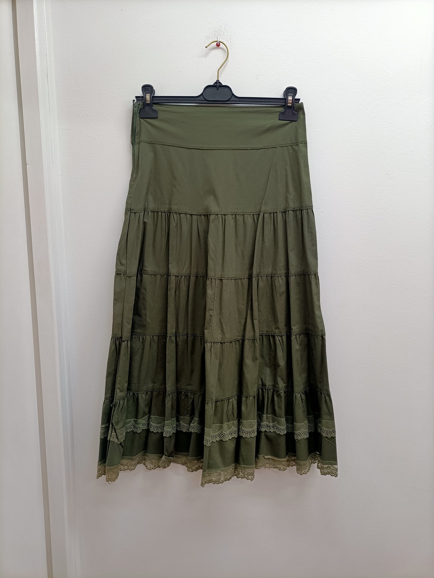 Jupe longue kaki Taille 38