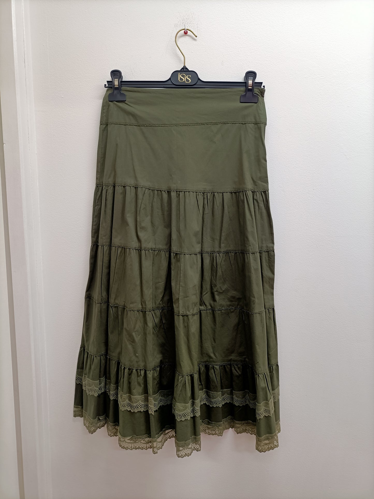 Jupe longue kaki Taille 38