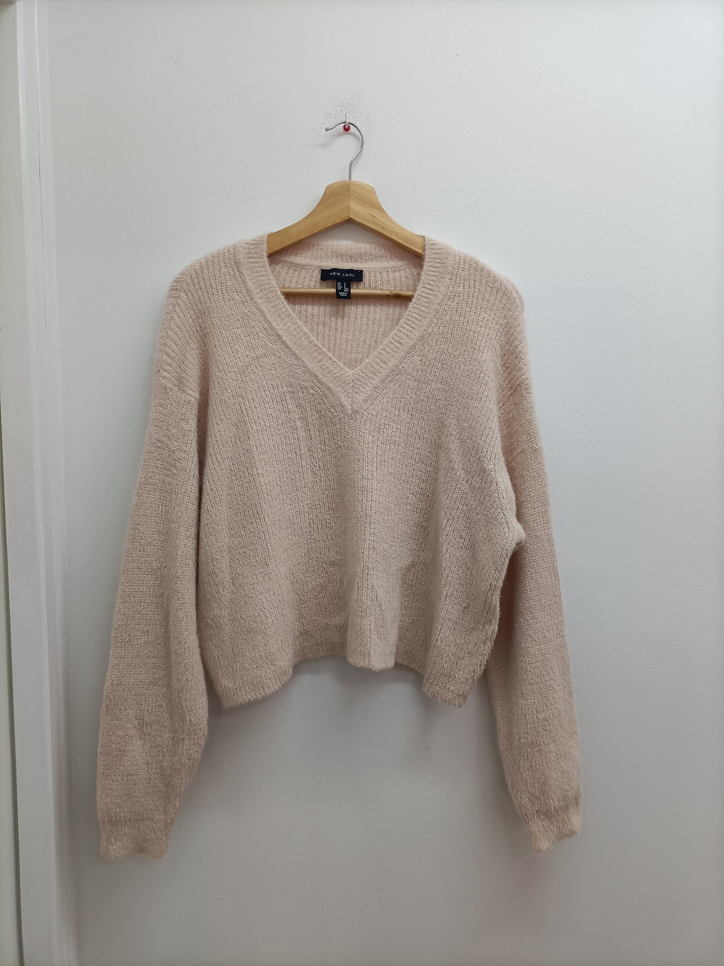 Pull court en mailles New Look rose pâle Taille S