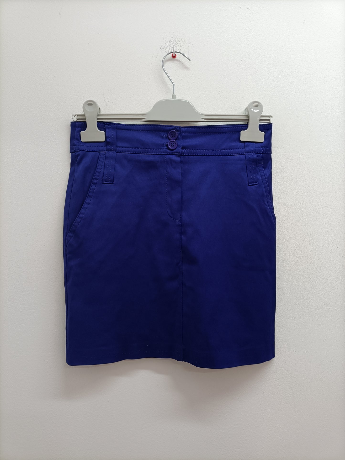 Jupe courte Lulumary bleue satinée Taille S