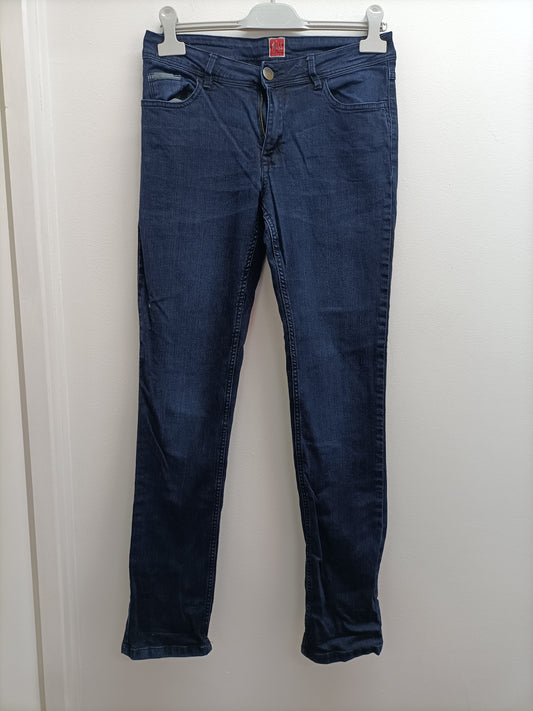 Jeans Miss Captain bleu argenté Taille 38