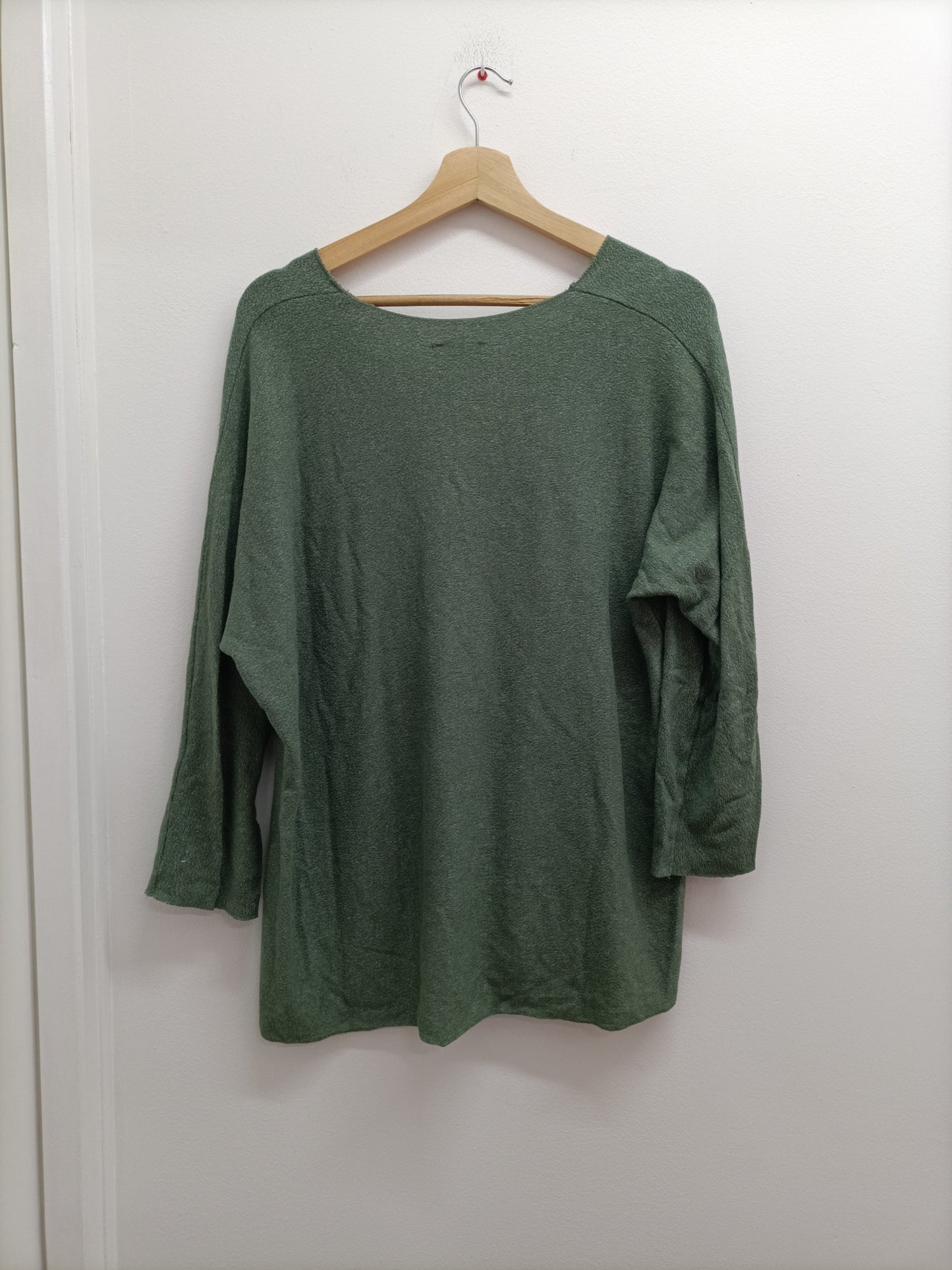 Pull Nina Kendosa vert pastel manches 3/4 Taille XL