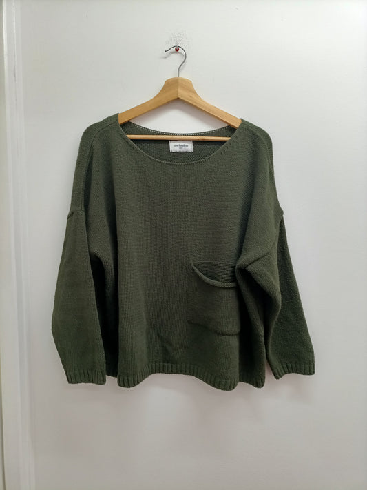 Pull Nina Kendosa vert kaki Taille XXL