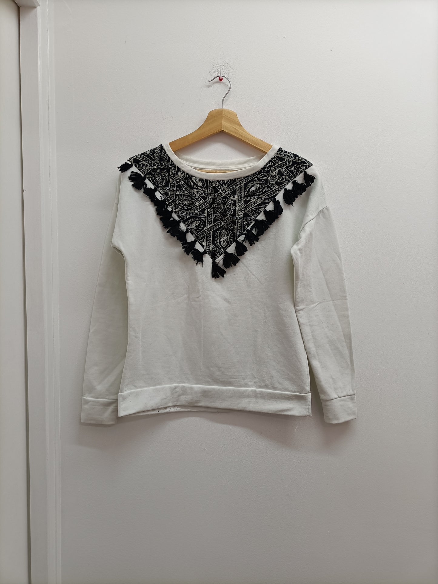 Sweat Cache-Cache blanc fantaisie Taille S