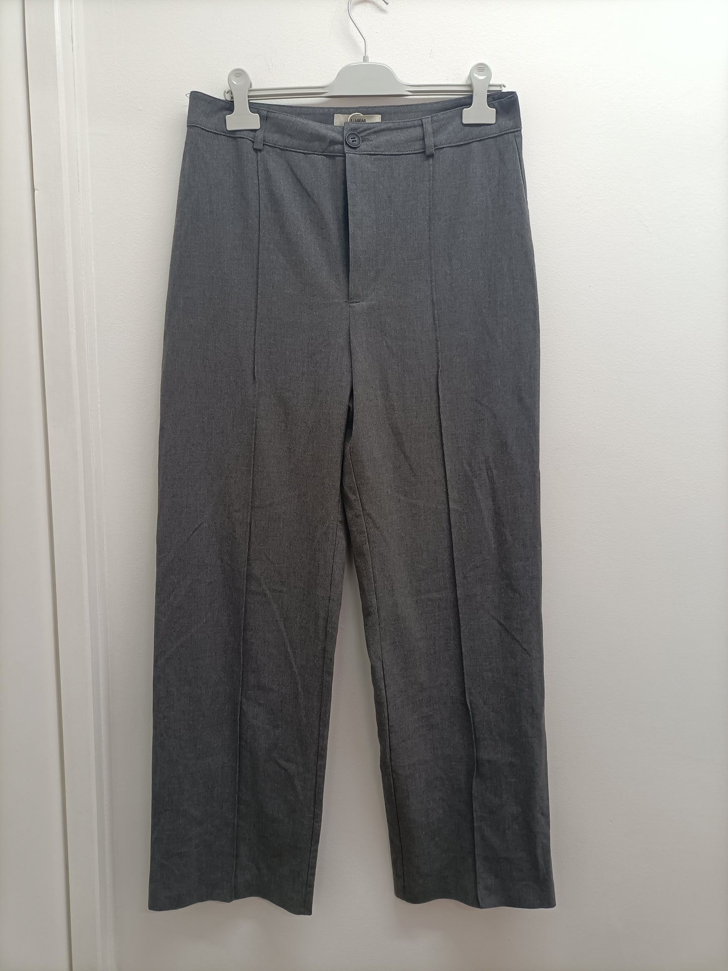 Pantalon jambes larges Pull&Bear gris Taille XL