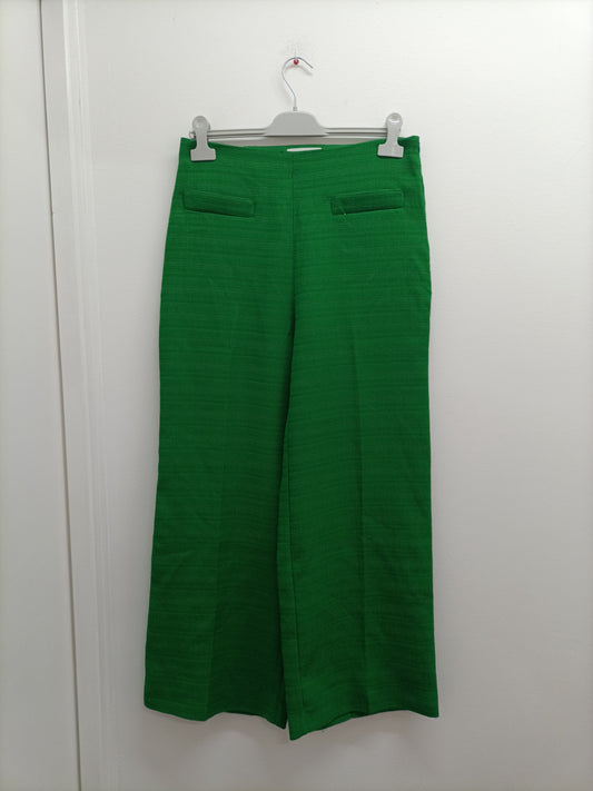 Pantalon jambes larges Mango vert Taille 42