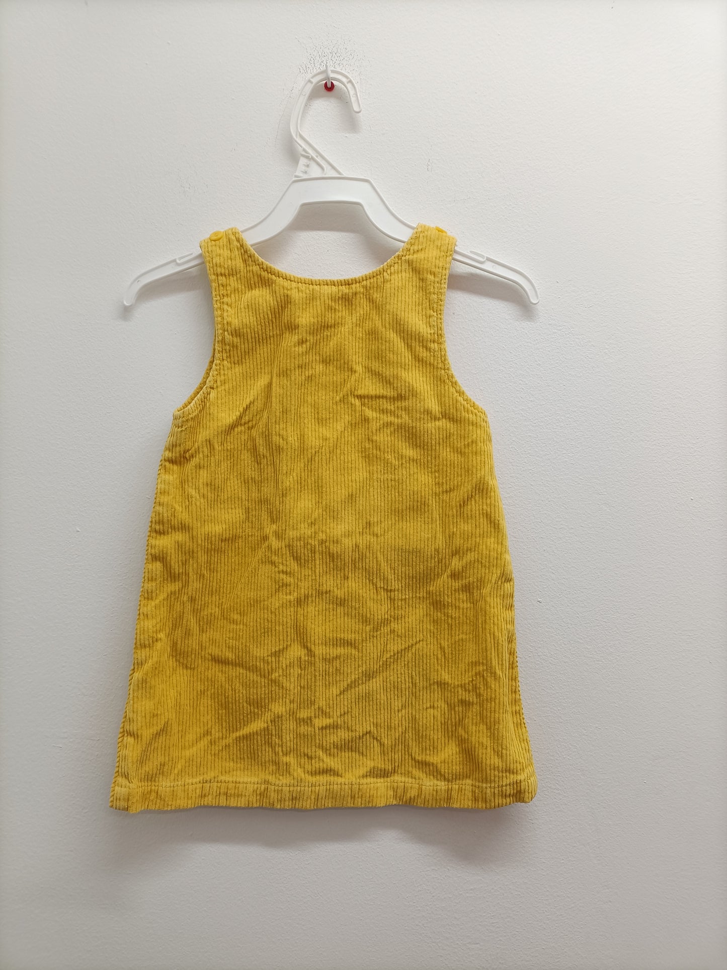 Robe sans manche en velours côtelé Kimbaloo jaune Taille 18 Mois