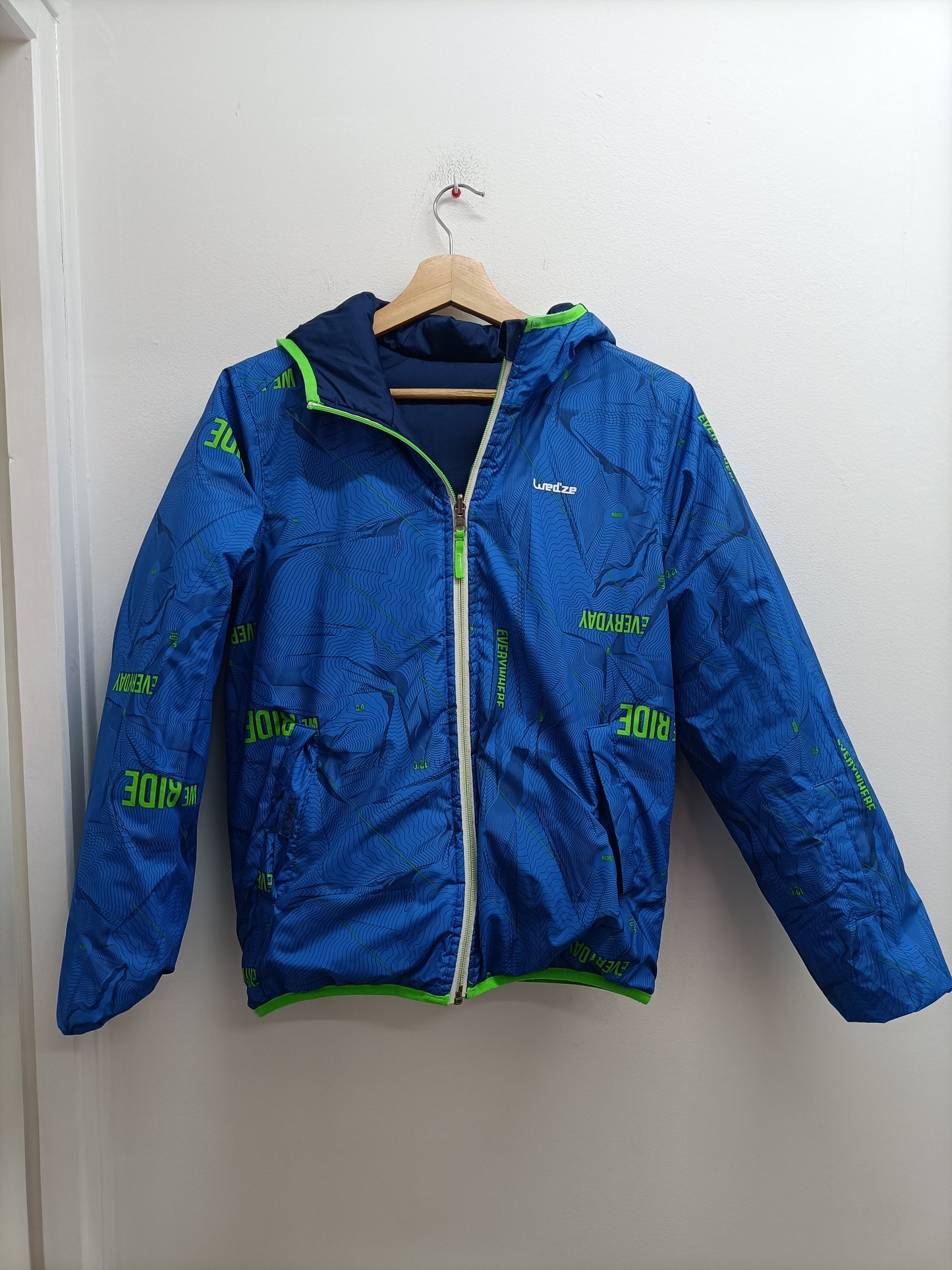 Doudoune réversible Wedze bleu Taille 12 Ans