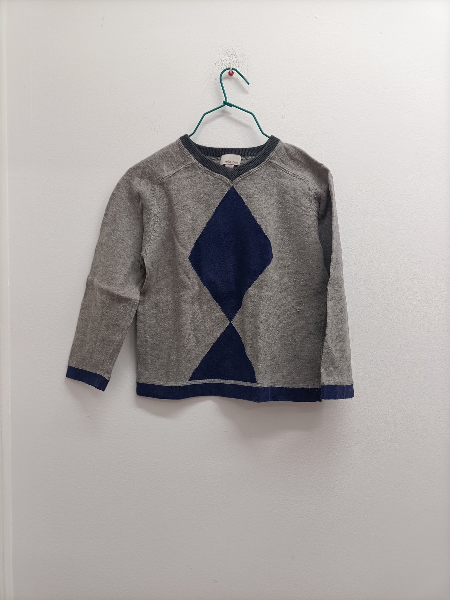 Pull fin Mila Blue gris et bleu marine Taille 5 Ans