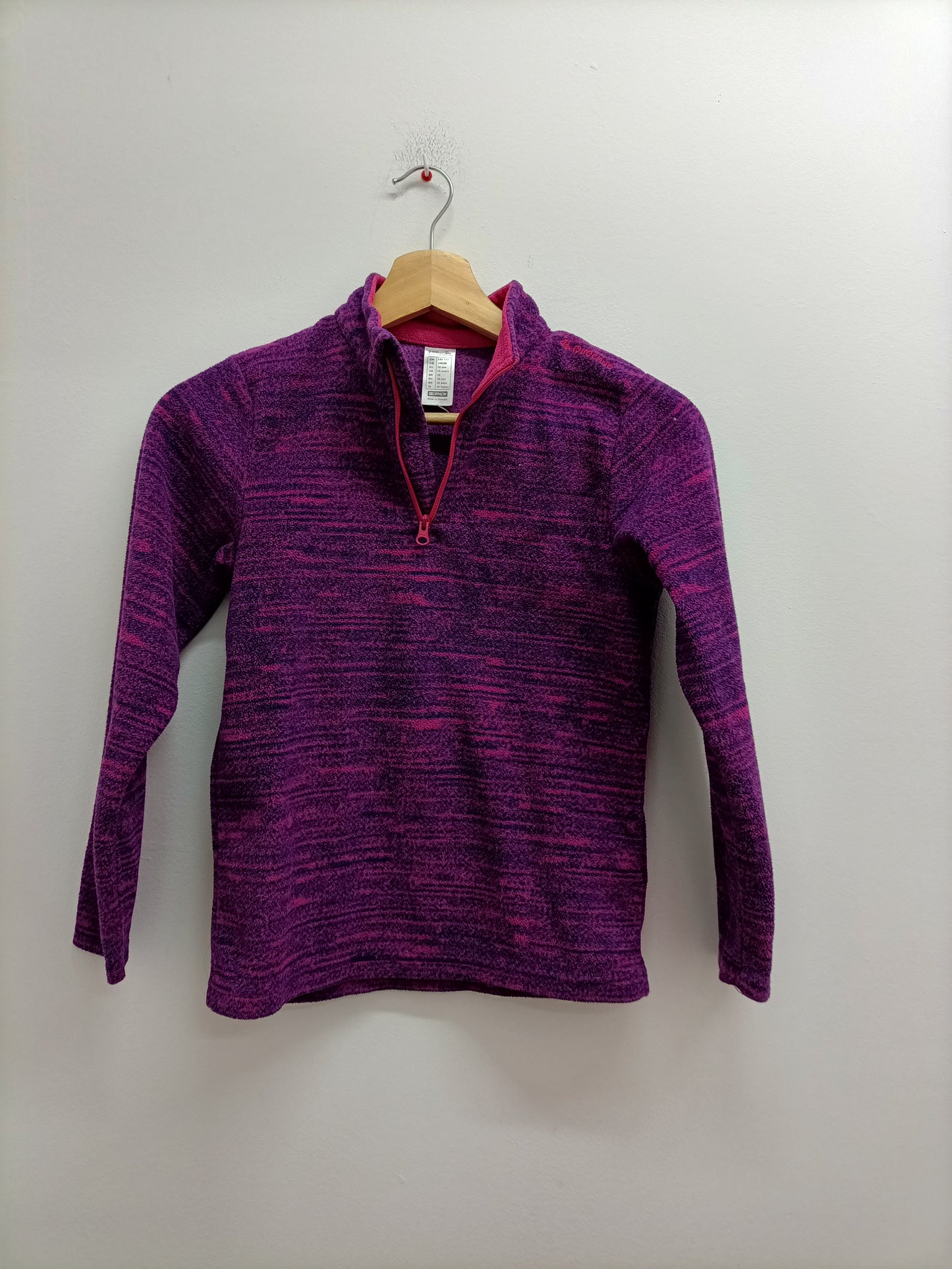 Polaire Quechua violette chinée Taille 10 Ans