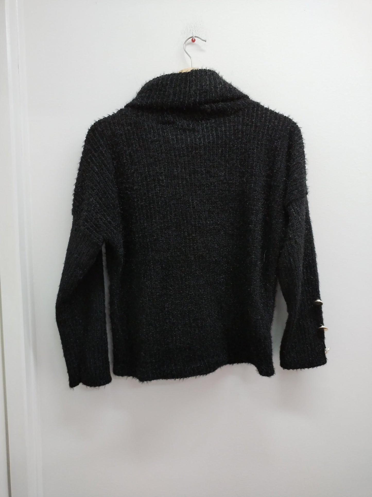 Pull maille poilue noir Taille M