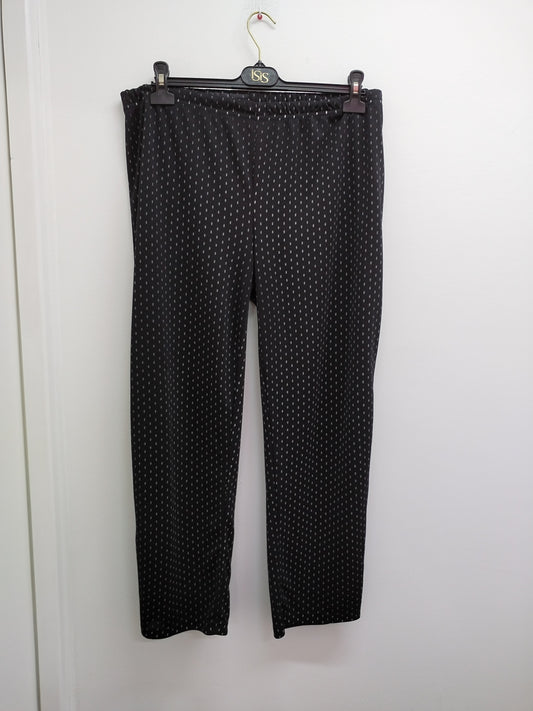 Pantalon fluide Daxon noir à pois Taille 50