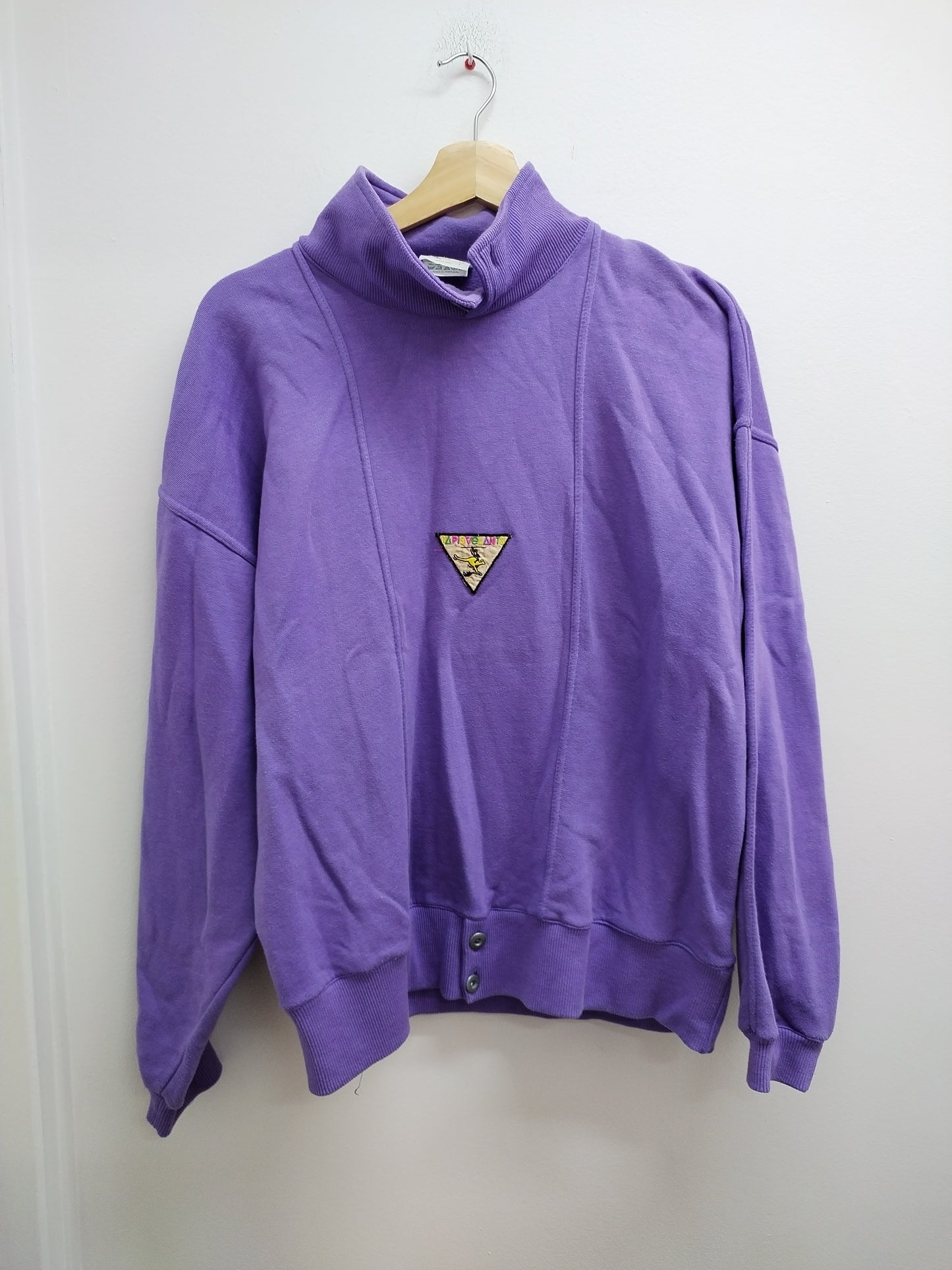 Sweat Tapis Volants violet avec broderie Taille L