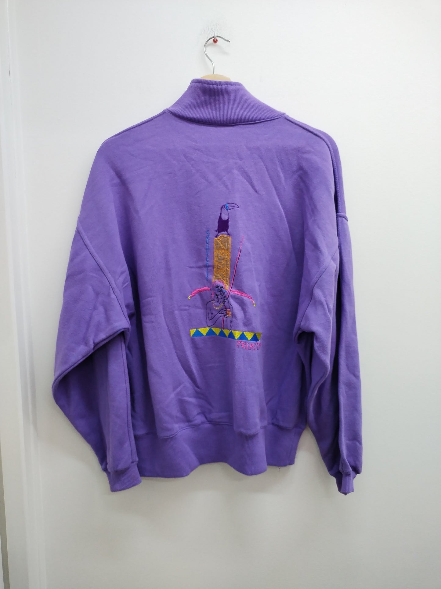 Sweat Tapis Volants violet avec broderie Taille L