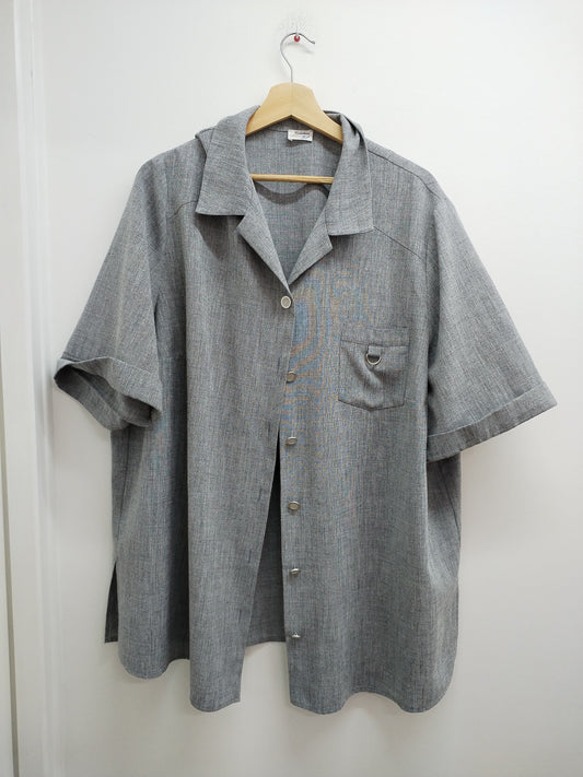 Chemise manches courtes Atelier Création AGS grise chinée Taille 54