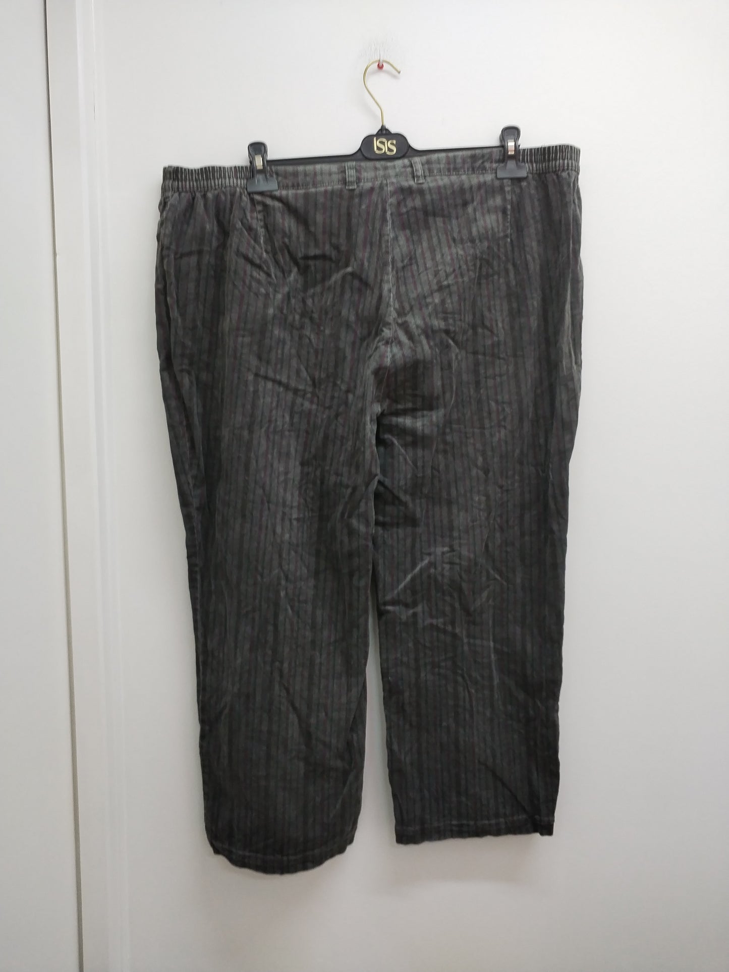 Pantalon velours Atelier Création AGS gris rayé Taille 56