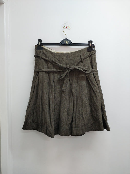 Jupe doublée IKKS marron avec ceinture Taille 40