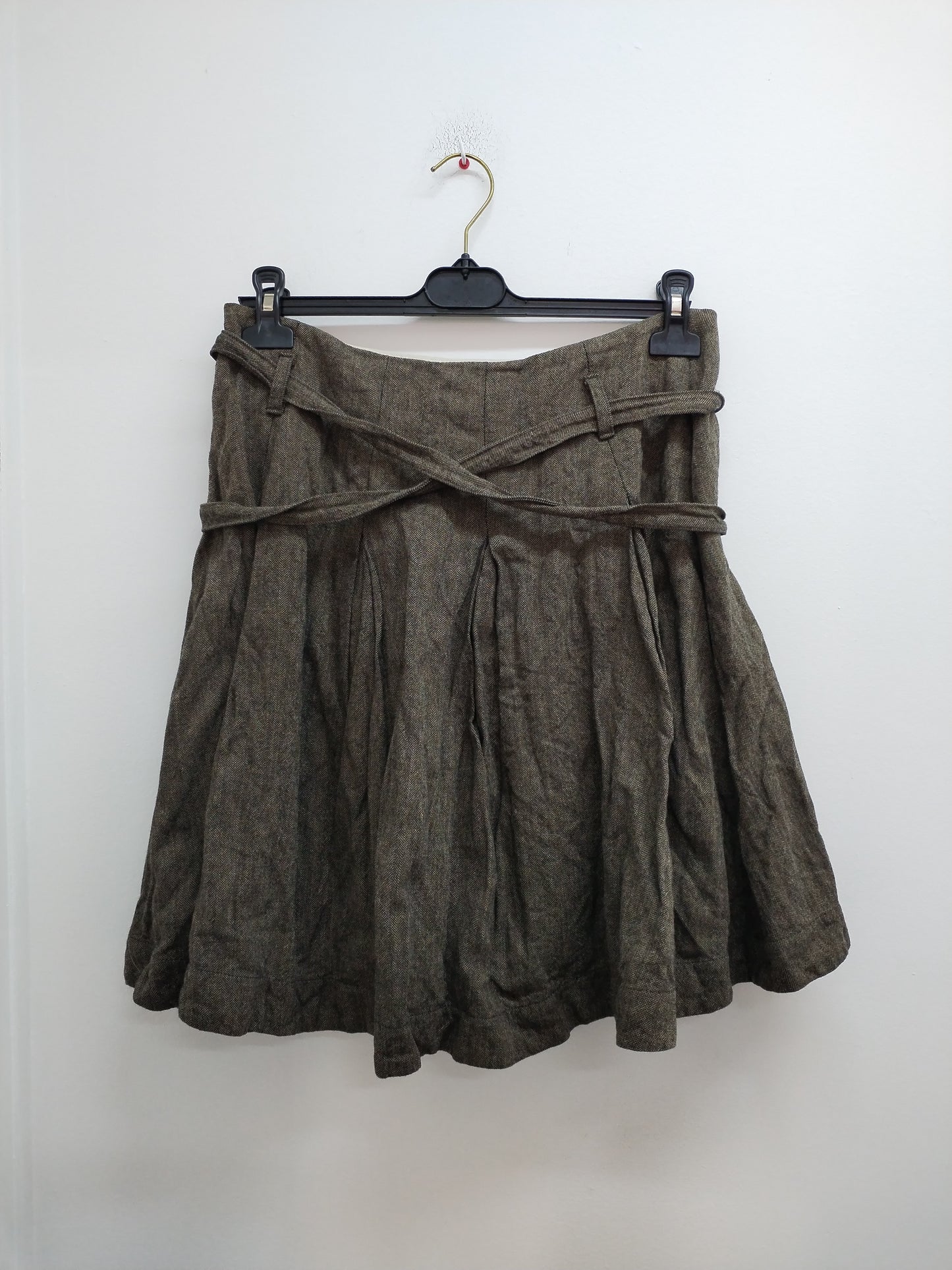 Jupe doublée IKKS marron avec ceinture Taille 40