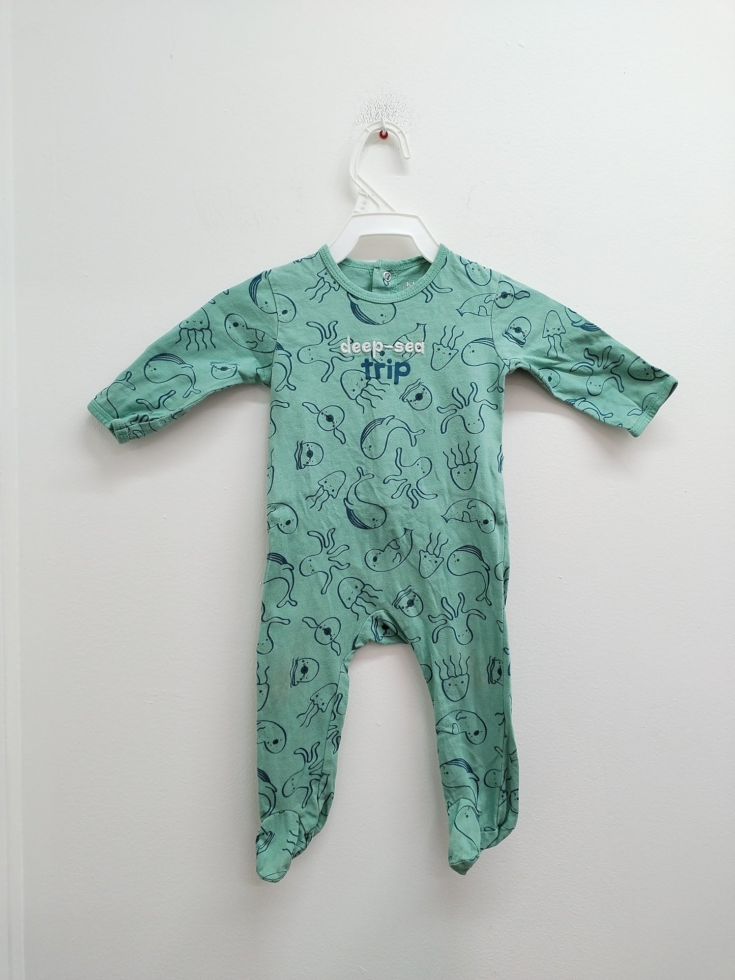 Pyjama Kiabi bleu vert à motifs Taille 9 Mois