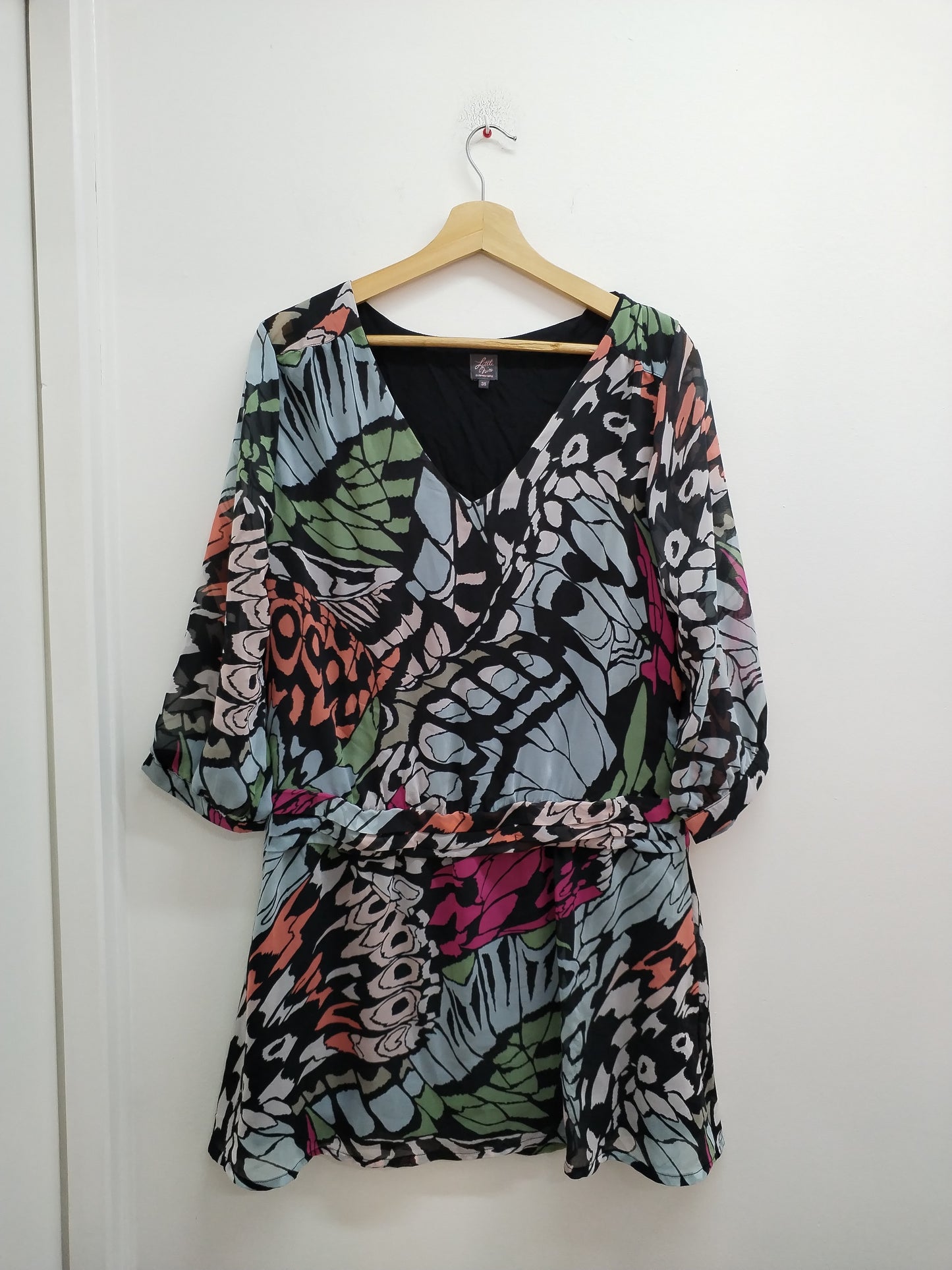 Robe manches 3/4 Captain Tortue noire imprimée Taille 38