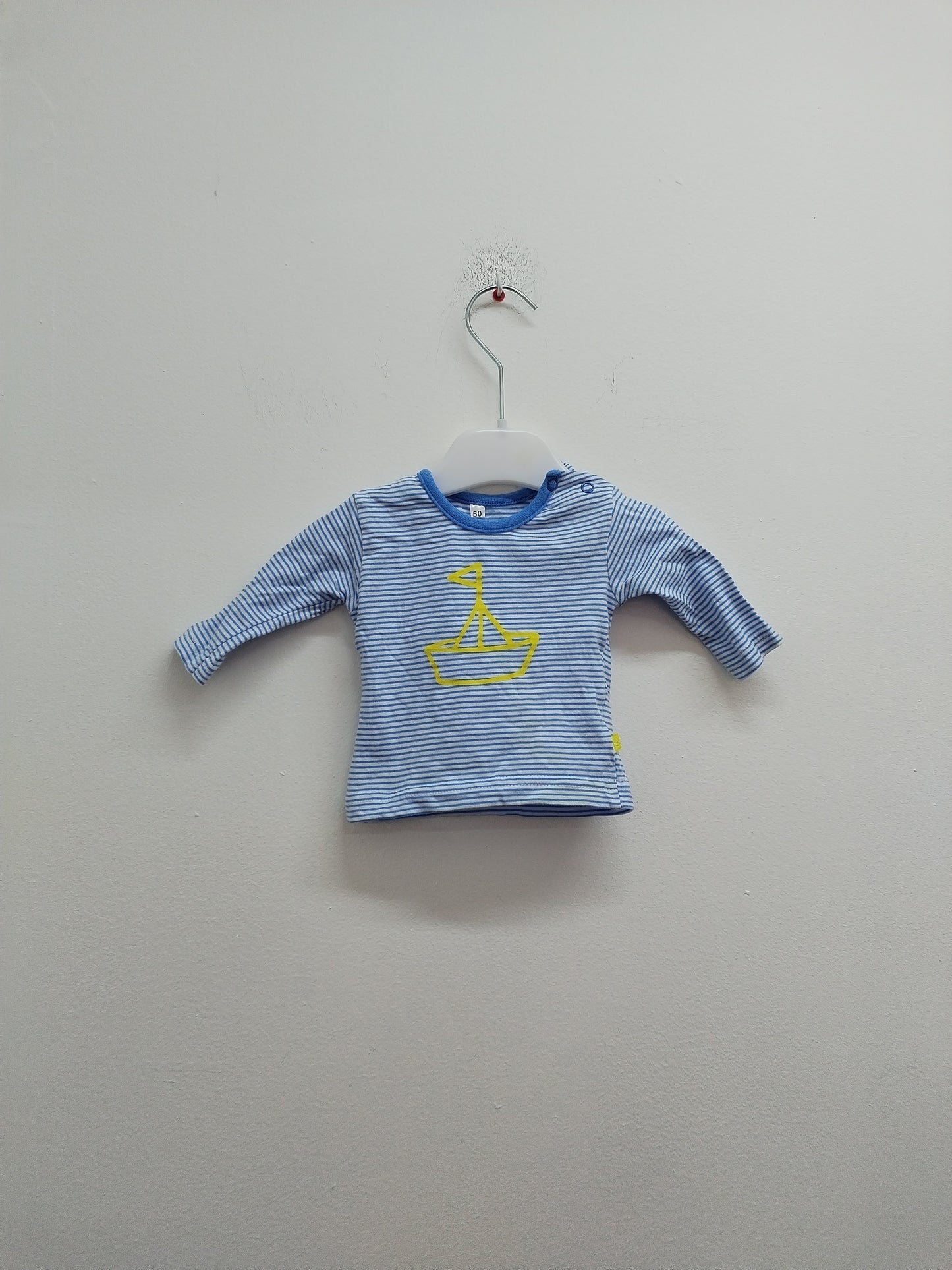 T-shirt manches longues bleu rayé blanc Taille Naissance