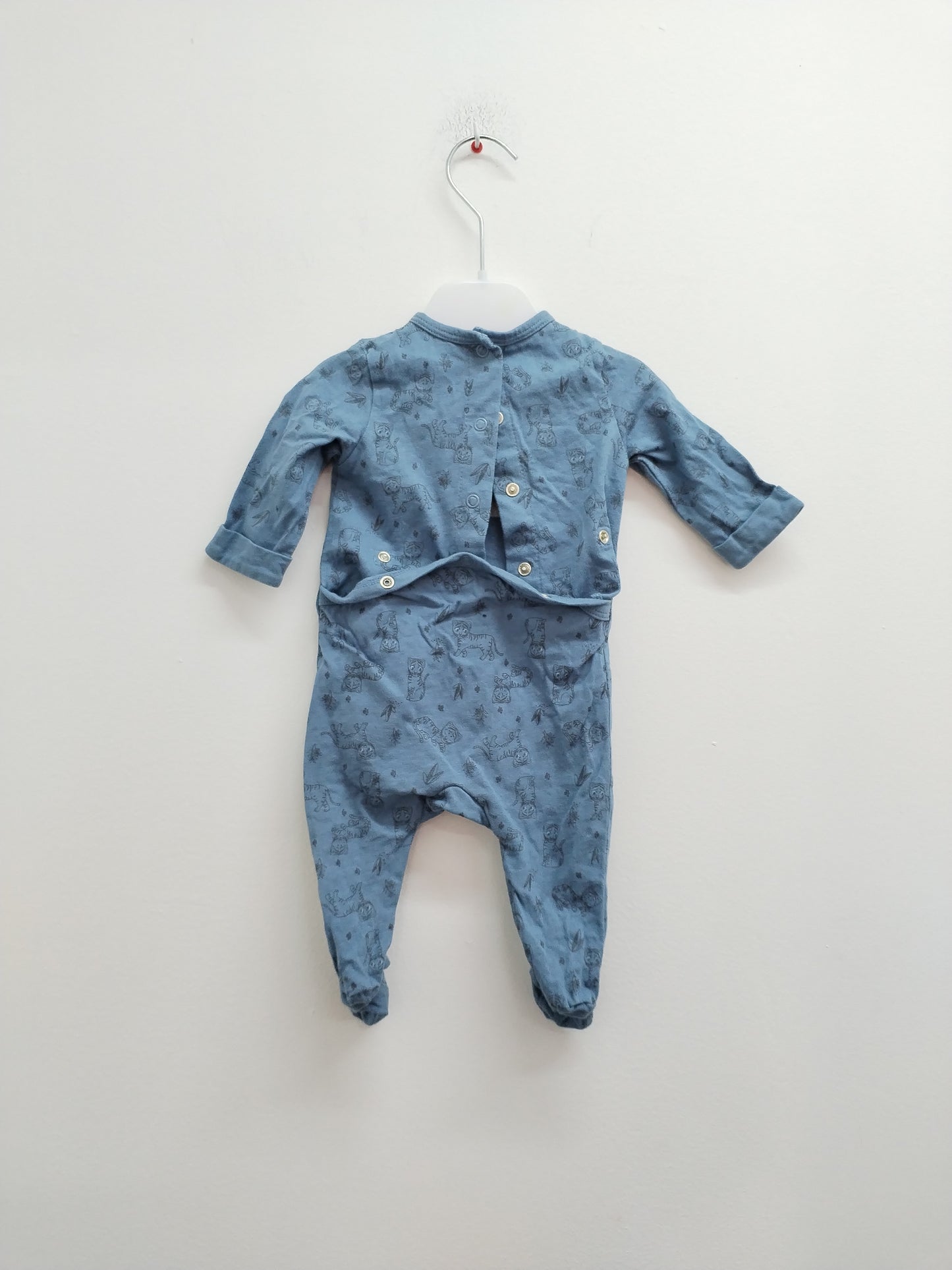 Pyjama fin Kiabi bleu à motifs Taille 3 Mois