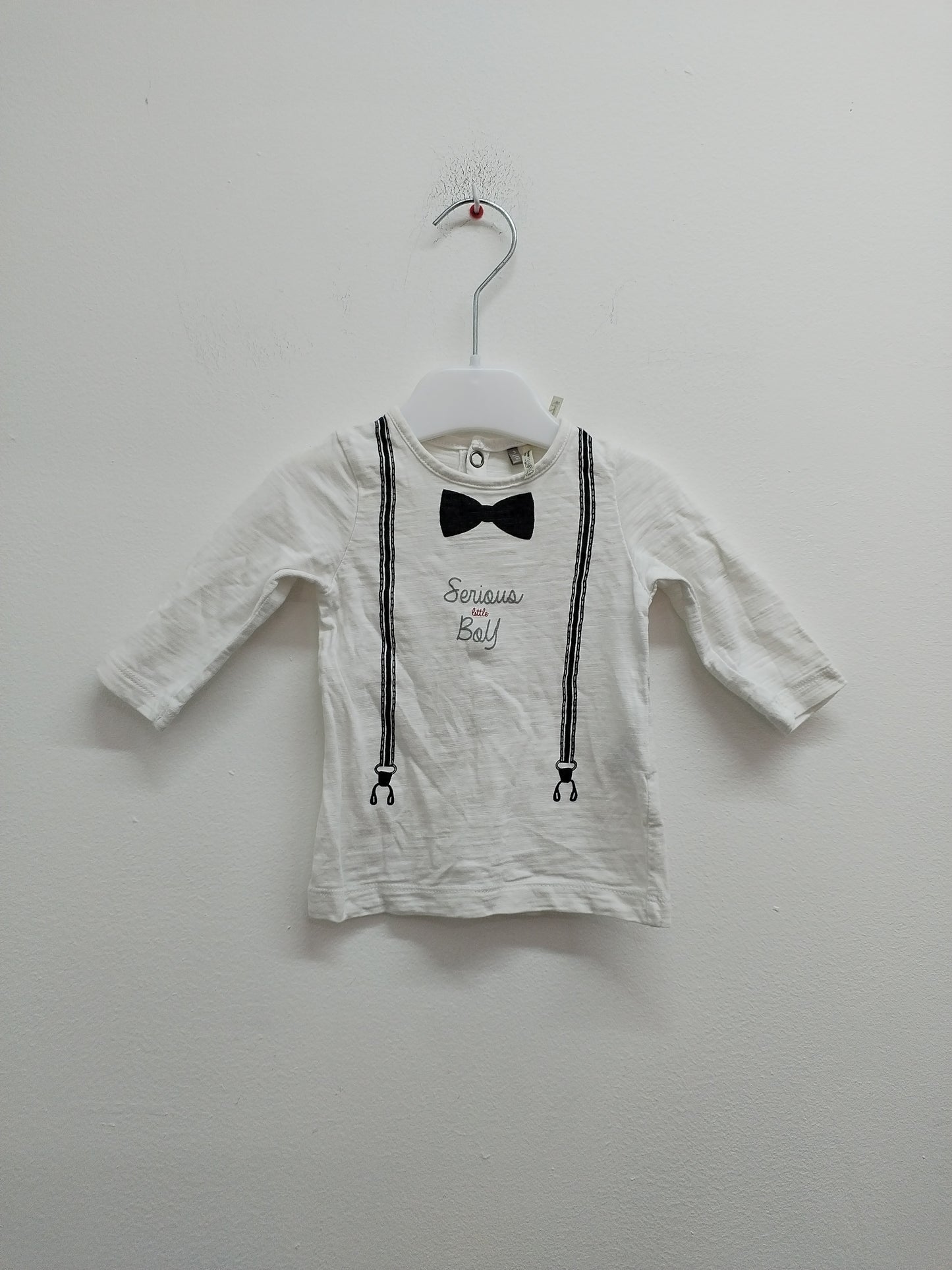 T-shirt manches longues Orchestra blanc avec impression Taille 3 Mois