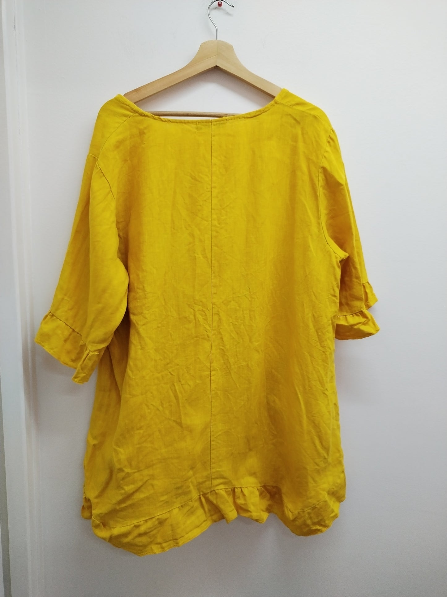 Robe manches 3/4 C'Mélodie jaune Taille XL/XXL