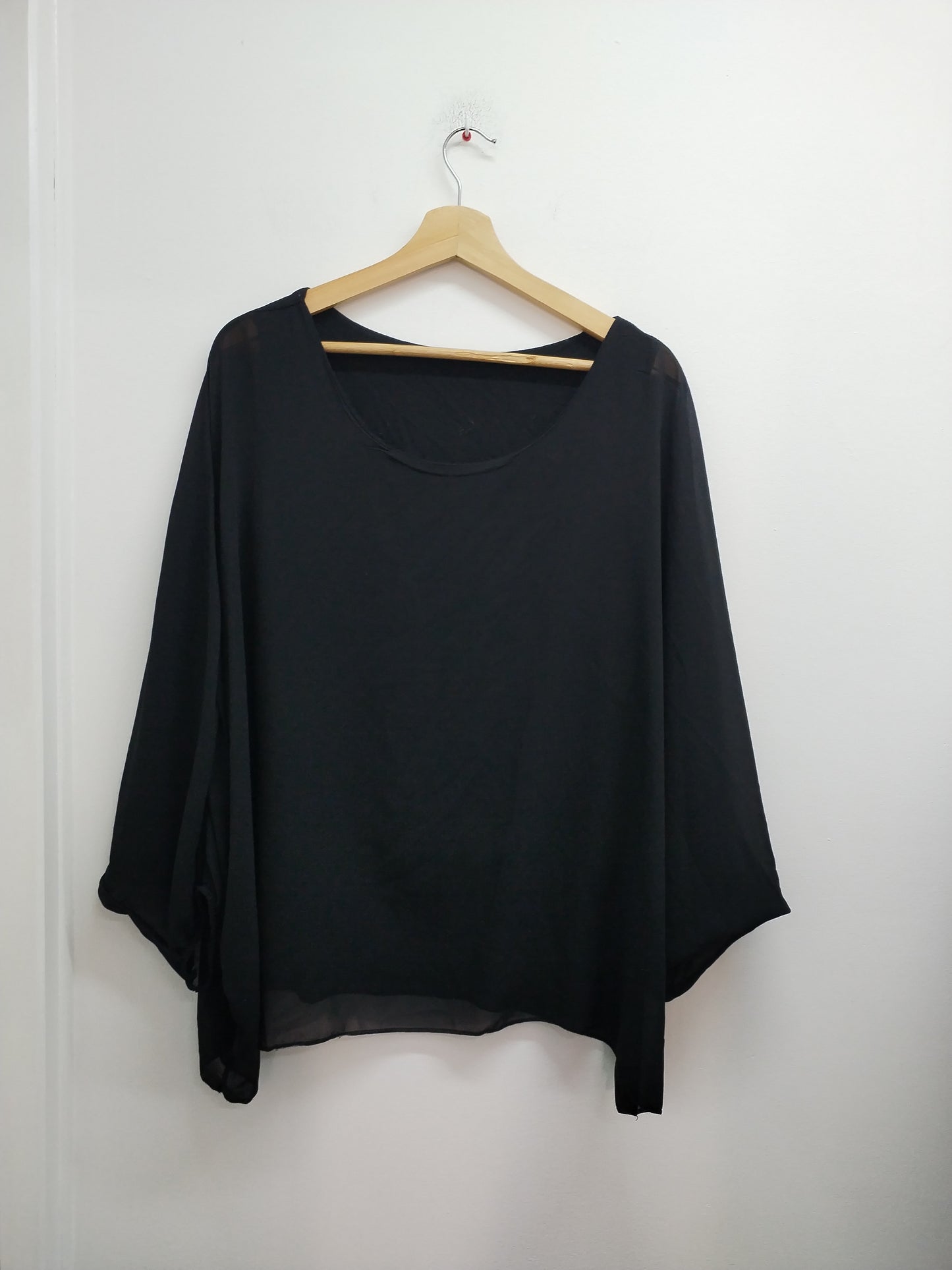 Tunique en voile noire Taille XL