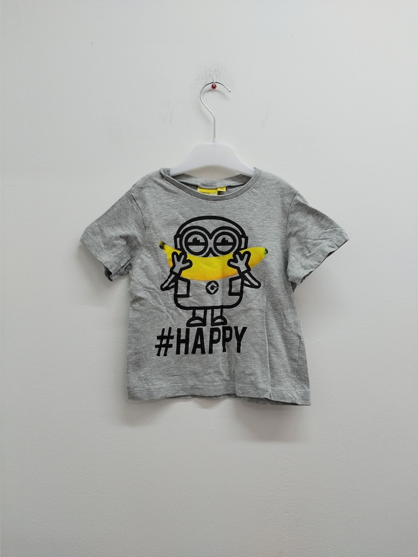 T-shirt Minions gris avec impression Taille 4 Ans
